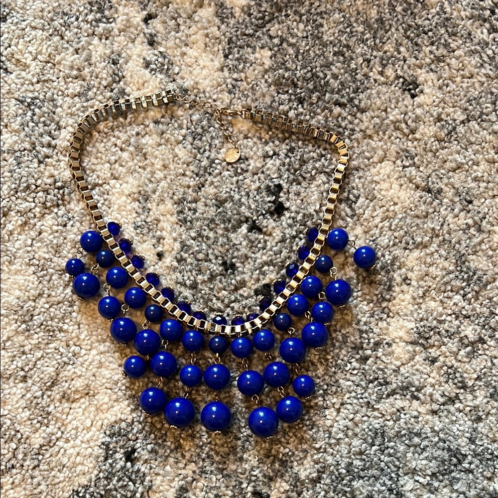Elegant Blue Beaded Necklace